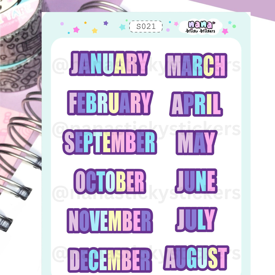 Month Sticker Sheet/S021