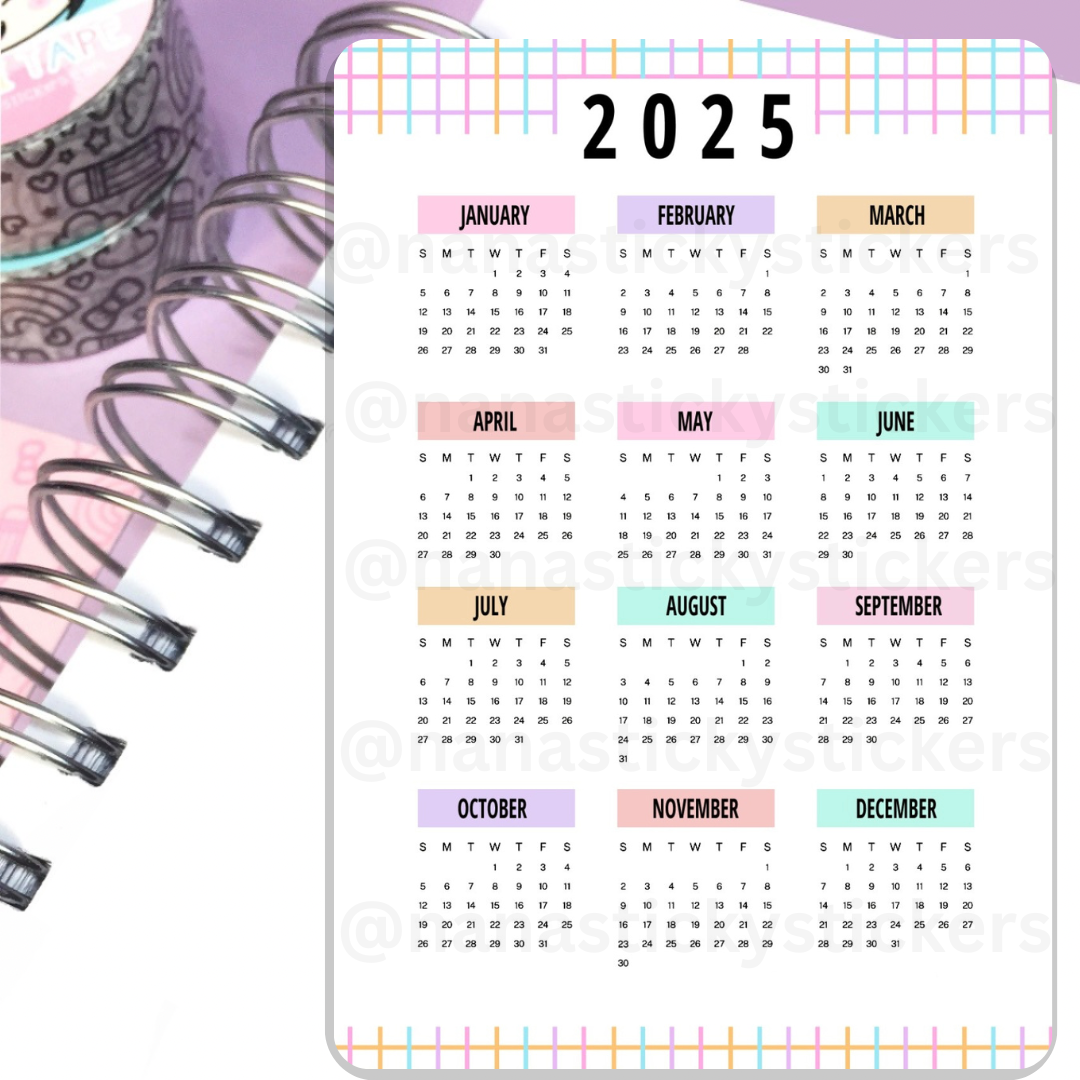 2025 Yearly Sticker