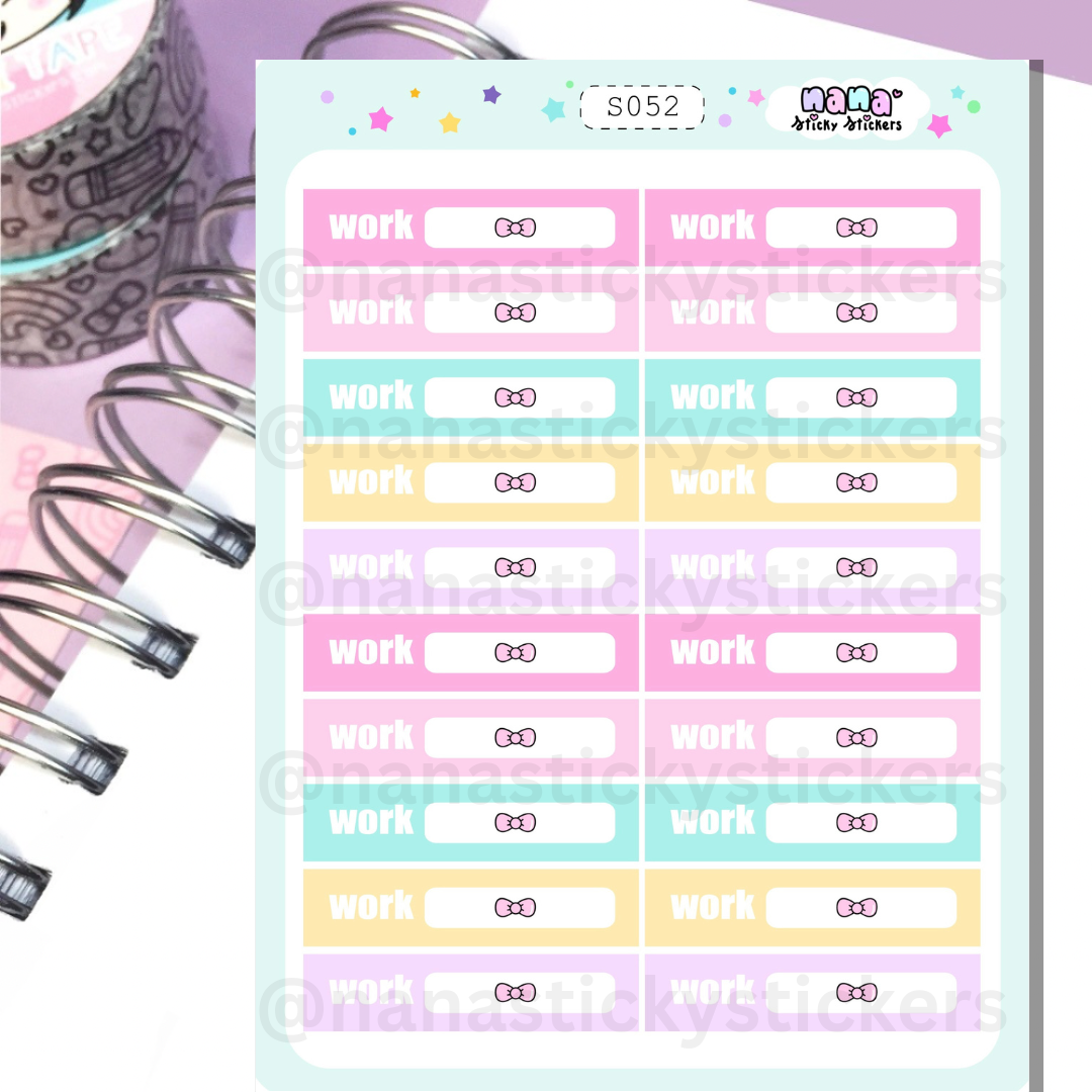 Work Tracker Sheet/S052