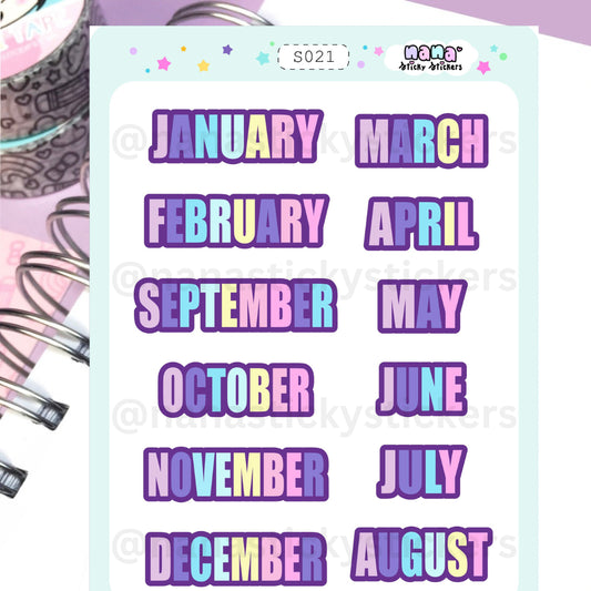 Month Sticker Sheet/S021